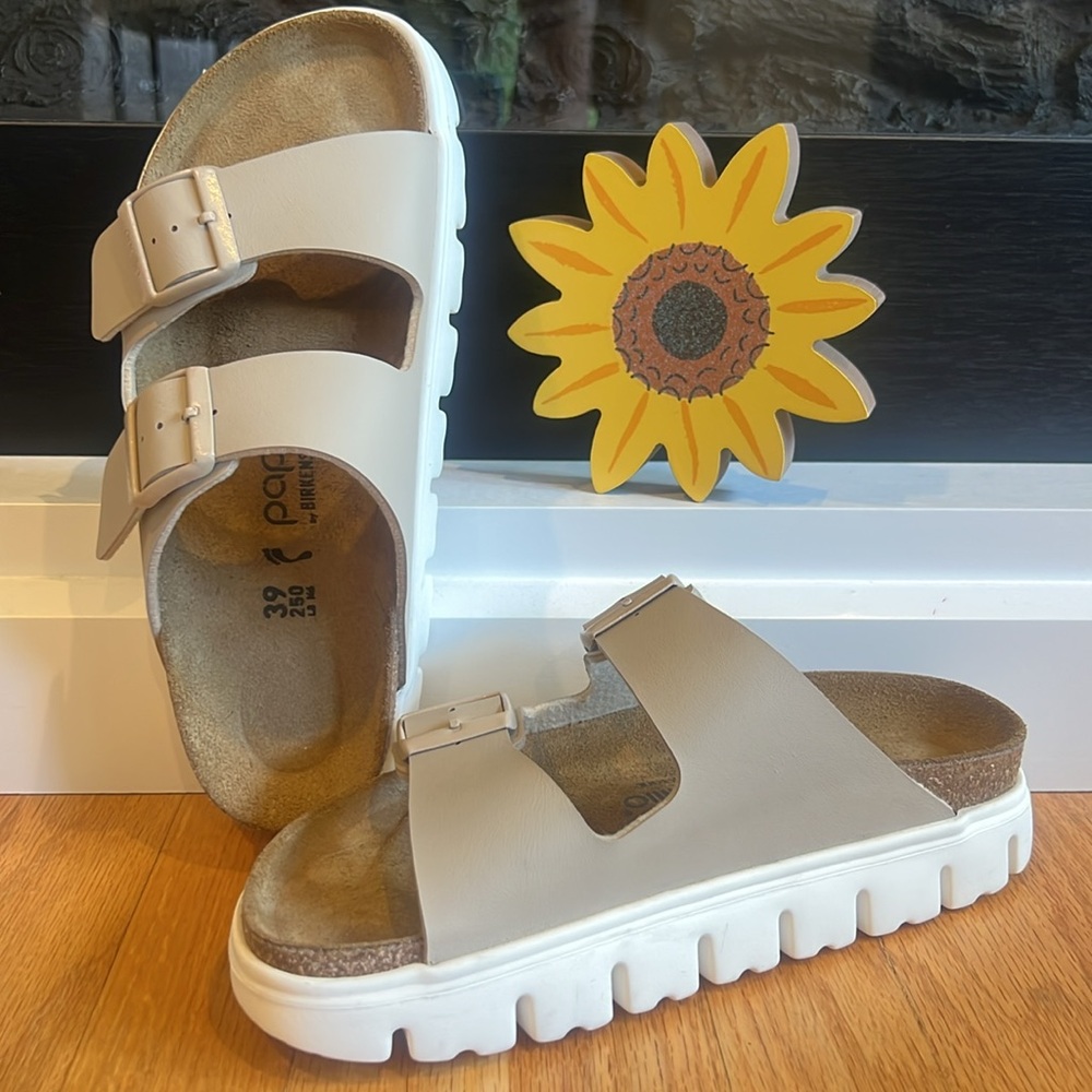 Birkenstock Arizona Chunky Platform Footbed Sandals! 39